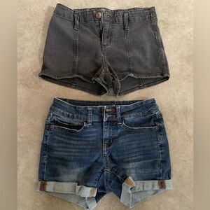 Stylish Women's Jeans Shorts in black and blue